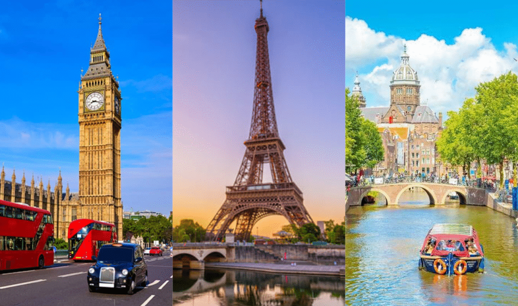 Roteiro 10 dias – Londres, Paris e Amsterdam (valores reais)